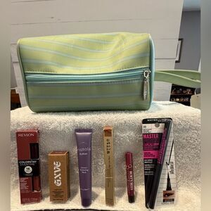 7 Piece Makeup Bundle: Eyes, Lips, Face Mask, Makeup Bag NEW